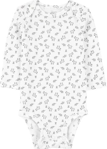 Simple Joys by Carter's Unisex Babies' Long-Sleeve Bodysuit, Pack of 5, Grey/White, 6-9 Months in Saudi Arabia