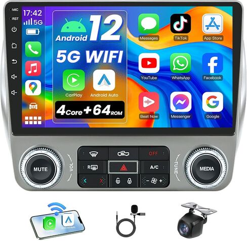4Core + 64GB Car Radio for Chevrolet Chevy Camaro 2010-2015: 9 Inch 1280 * 800 HD IPS Touchscreen Backup Camera GPS Navigation FM 5G WiFi Wireless Carplay Andriod Auto SWC in Saudi Arabia