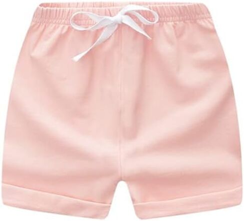 3 Pack Toddler Little Boys Girls Cotton Cuffed Summer Pull On Active Shorts in Saudi Arabia