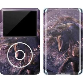 Skinit Decal MP3 Player Skin Compatible with iPod Classic (6th Gen) 80GB - Originally Designed Black Rose Unicorn Design
