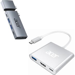 ACER 3-in-1 USB C HUB إلى حزمة محول HDMI مع محطة إرساء USB C القابلة للفصل 6 في 2 لـ MacBook Pro/Air M1 M2 M3