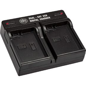 BM Premium EN-EL14, ENEL14A Dual Rapid Battery Charger for Nikon D3400, D3500, D5600, D3100, D3200, D3300, D5100, D5200, D5300, D5500, DF, Coolpix P7000, P7100, P7700, P7800 Digital Cameras
