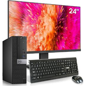 Dell OptiPlex 5050 Desktop Computers PC and 24 inch Koorui Monitor Bundle,i7-6700 3.4GHz,32GB DDR4 Ram 1TB M.2 NVMe SSD+2TB HDD,AX200 Built-in WiFi 6,Bluetooth 5.2,HDMI,Windows 11 Pro (Renewed)