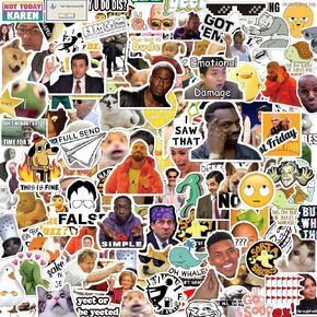 505pcs Funny Meme Vinyl Stickers Pack for Adults, Large Bulk Sticker for Laptop, Water Bottles, Phones, Computer Cars... Decals DIY Décor for Bumper (506)