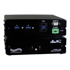 Model 4508: Switcher USB 3.0 مع وضعين (A ، B) و RS232 عن بعد مفاتيح التحكم عن بعد بين جهازين USB 3.0 من جهاز كمبيوتر واحد أو جهاز مشترك ، كتالوج # 304508