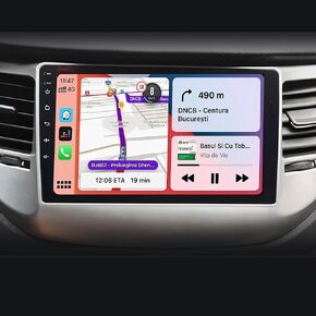 4+64G Car Stereo Fit for Hyundai Tucson 2015-2019 Touchscreen 9" Wireless Carplay Android Auto Android 13, Double Din Car Radio Receiver FM WiFi GPS SWC Bluetooth Backup Camera
