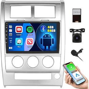 [2+64GB] Inefala for Jeep Liberty 2008-2012 Android Car Stereo Radio with Wireless Carplay Android Auto, 10.1 Inch HD Touchscreen with GPS WiFi Bluetooth FM/RDS EQ SWC 26UI Canbus Backup Camera MIC
