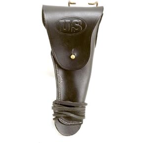Black Leather M1916 1911 .45 Holster Premium Drum Dyed Leather
