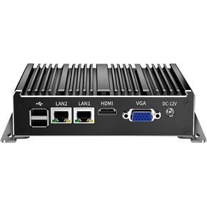 Fanless Mini PC, Industrial PC, Mini Computer Dual Core N2840, 4K HD+VGA, 2Gigabit Ethernet, USB, Mini Desktop PC 2 RS232 COM, WiFi/Win10/Linux, NO RAM NO SSD (NO RAM NO SSD)