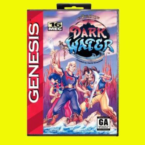 خرطوشة لعبة القراصنة من لعبة Dark Water Game Startridge 16 بت مع صندوق البيع بالتجزئة لـ Sega Mega Drive