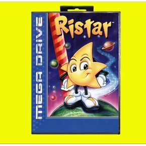بطاقة لعبة لعبة Ristar 16 بت مع صندوق البيع بالتجزئة Cover Cover لـ Sega Megadrive & Genesis