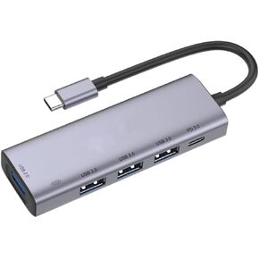 USB-C Hub 5-in-1 Adapter Type-C PD Charger Compatible with Samsung Galaxy Tab A9/A9 Plus, Port Splitter