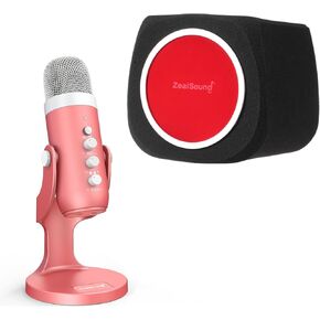 ZealSound Gaming Microphone k66p and ws18r Pop Filter Bundle