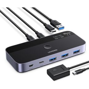 ugreen 10 جيجابت في الثانية usb-c switch switch sync & screens screen drag ، USBC 3.2 Switch 2 Computers Share 4 USB 3.2 Gen 2 Ports ،
