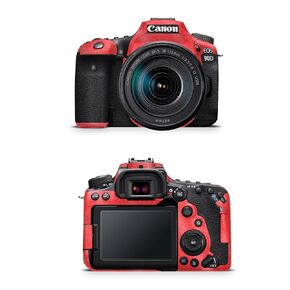 Camera Skin Compatible with Canon EOS 90D Camera (2019) - Red Camo - Premium 3M Vinyl Protective Wrap Decal Cover - Easy to Apply | Crafted in The USA by MightySkins