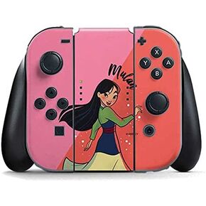 Skinit Decal Gaming Skin Compatible with Nintendo Switch (2017-2021) Joy-Con Controller - Officially Licensed Disney Princess Mulan Sketch Design