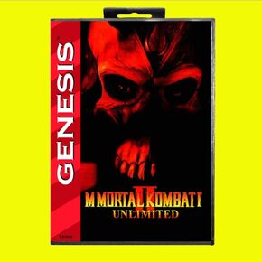 بطاقة لعبة Mortall Kombatt II غير محدودة لعبة MD 16 Bit مع صندوق البيع بالتجزئة EUR Cover for Sega Megadrive & Genesis