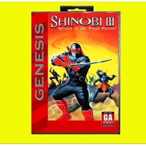Shinobi 3 Game Cartridge 16 Bit MD Game مع صندوق البيع بالتجزئة لـ Sega Mega Drive