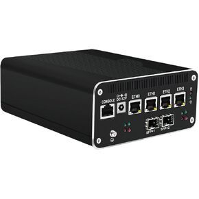 HUNSN Micro Firewall Appliance, Mini PC, VPN, Router PC, Intel I5 1240P, RJ50f, AES-NI, 4 x 2.5GbE I226-V, 2 x SFP+ Optical 10Gbe 82599ES, Barebone, NO RAM, NO Storage, NO System