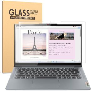 2 Pack Tempered Glass Screen Protector for Lenovo Yoga 7 14/ Yoga 7i 14 Touch Screen,Lenovo Yoga 14 Laptop,9H Hardness