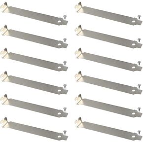 Sanfly Metal Pci Slot Cover 12pcs Blank Bracket Pci Expansion Blank Plate Full Size Expansion Slot Cover Plate for Pc Case Airflow