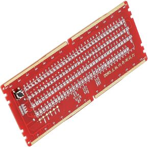 DDR5 Desktop Mainboard Test Card, Memory Slot Tester Board with LED Light for Maintenance Motherboards with DDR5 Interface