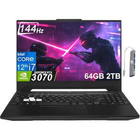 كمبيوتر محمول للألعاب ASUS TUF Gaming A15، شاشة 15.6 بوصة FHD 144 هرتز، شاشة 100% sRGB، GeForce RTX 4050، AMD Ryzen 7 7435HS، 16 جيجابايت DDR5، 512 جيجابايت PCIe SSD، Wi-Fi 6، Windows 11، FA507NUR-AS73