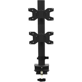 DL-M063 Full Motion Big Base Steel Tilt Up Down Rotate 360 Dual Monitor Desk Bracket Double Screen Desktop Support(Big Base)