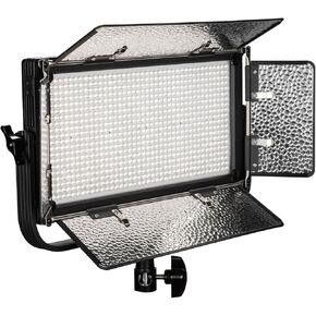 Ikan Mylo (5x) Bi-Color 3200K-5600K LED (5) 1x Half Bi-Color Adjustable LED Lighting Kit, Barndoors, Light Stands and Case Included (MB8-5PT-KIT) - Black