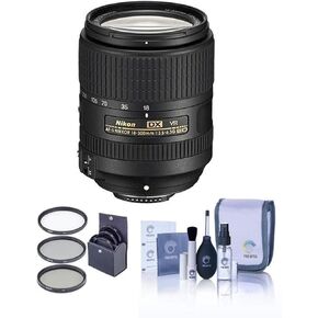 Nikon 18-300mm f/3.5-6.3G ED IF AF-S DX NIKKOR VR Lens - U.S.A. Warranty - Bundle with 67mm Filter Kit, Cleaning Kit