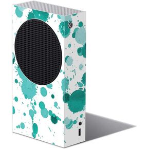 MightySkins Skin Compatible with Xbox Series S - Teal Splatter | Protective, Durable, and Unique Vinyl Decal wrap Cover | Easy to Apply and Change Styles | Made in The USA