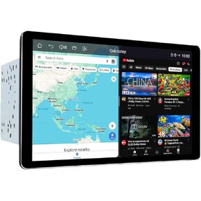 Joying 8 Inch Double Din Car Stereo Android 13 Radio with Carplay & Android Auto, 8GB+128GB Car Audio Receivers with Bluetooth, Mirror-Link, AM/FM, SWC, Subwoofer Output(JY-UTD80N8)