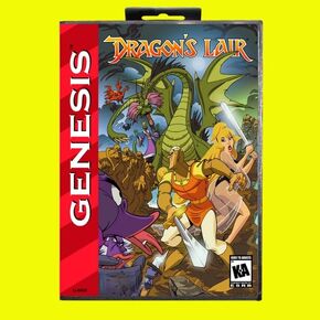 Dragons Lair Game Cartridge 16 Bit MD Game Card With Retail Box For Sega Mega Drive