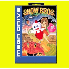 Snow Bros Game Card 16 Bit MD Game Card With EUR Cover Retail Box For Sega MegaDrive & Genesis