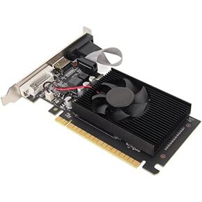 Ashata GT610 2GB DDR3 64 بتات ألعاب الرسومات ، PCIE 1.1 x16 بطاقة رسومات بطاقة فيديو للكمبيوتر لأجهزة الكمبيوتر ، بطاقة رسومات HDMI مع منفذ HDMI VGA DVI ، مروحة تبريد سريعة ، 810MHz