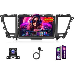 [2+64G] Inefala for Kia Carnival Sedona 2015-2020 Android Car Stereo with Wireless Carplay Android Auto, 9 Inch HD Touchscreen with GPS WiFi Bluetooth FM/RDS Radio EQ SWC 26UI Canbus Backup Camera MIC