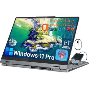 Lenovo Ideapad Flex 5i 2-in-1 Touchscreen Laptop, w/Lifetime Office & Win 11 Pro, Intel 10 Core 7 150U, 14" 16:10 Touch 1920 x 1200 Display, Fingerprint, Backlit KB, 16GB RAM, 512GB SSD, W/Accessories