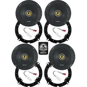 KICKER Speakers 6.75 inch for Kia Sportage 2011-2016 Upgrade Kit - 4 Pack of CS Series with Adapters and Harness, Coaxial 6 3/4 Car Audio Front and Rear Door Speaker CSC674, 46CSC674