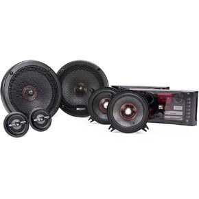 MB Quart PS1-316 Premium 3-Way Component Car Speaker System (Black, Pair) – 6.5 Inch Speaker System, 400 Watt Car Audio, 4 OHMS (Grills Included)