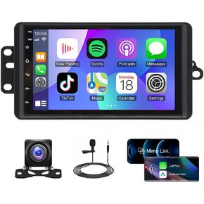 2+32G 7 inch Android 13 Car Radio Stereo for Chevrolet GMC 2003-2006 Double Din Touchscreen Car Radio Receiver w/WiFi GPS Navigation Bluetooth AHD Backup Camera Mic 1080P with CarPlay Andriod Auto
