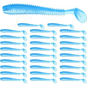 سحر الصيد الناعم - طعم سباحة ذيل مجداف للباس ، سمك السلمون المرقط في المياه المالحة والمياه العذبة - مزورة مع خطاف - بلاستيك ABS متين in Kuwait