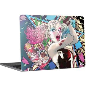 Skinit Skinit Laptop Skin متوافق مع MacBook Air 13in M4 (2025) - Comics DC المرخص رسميًا Harley Quinn Vintage Action تصميم نمط