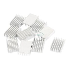 20pcs الألومنيوم 20x14x6mm بالارتداد الحراري الرادياتير نغمة الفضة