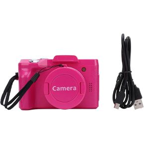 Digital Camera, HD 16MP 1080P Camera, 16X Zoom, 2.4 LCD Screen, CCD Camera, Digital Point and Shoot Camera with 2 batteries, Compact Small Camera for Photography Vlogging