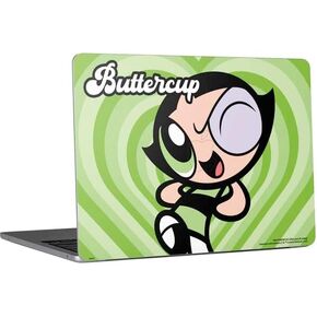 Skinit Decal Laptop Skin Compatible with MacBook Air 13in M4 (2025) - Officially Licensed Cartoon Network Powerpuff Girls Buttercup Green Hearts Design