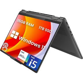 Lenovo Yoga 7i 2-in-1 14" 2.2K Touchscreen Laptop, Intel i5-1335U, 16GB RAM, 512GB PCIe SSD, Intel Iris Xe, Backlit Keyboard, Fingerprint Reader, FHD Webcam, WiFi 6E, Windows 11, Grey (Renewed)