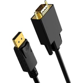 DP to VGA Adapter Cable, Display Port to VGA Adapter No Loss High Efficiency DisplayPort to VGA Adapter