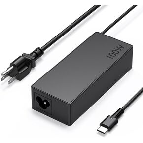 USB C Laptop Charger - 100W USB C Charger, Fast Charging for Lenovo, ThinkPad, HP, Asus, Acer, MacBook, MSI, Dell Computer Tablet Chargers Adapters Type C Power Cord Compatible with 90W 65W 45W PD 3.0