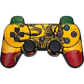Skinit Decal Gaming Skin for PS3 Dual Shock Wireless Controller - Originally Designed The Lion of Judah Rasta Flag Design