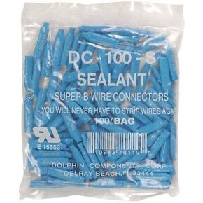 Telco Super Crimp Gel Beanies by Dolphin UL Listed 1000 B Connectors Alarm,CCTV